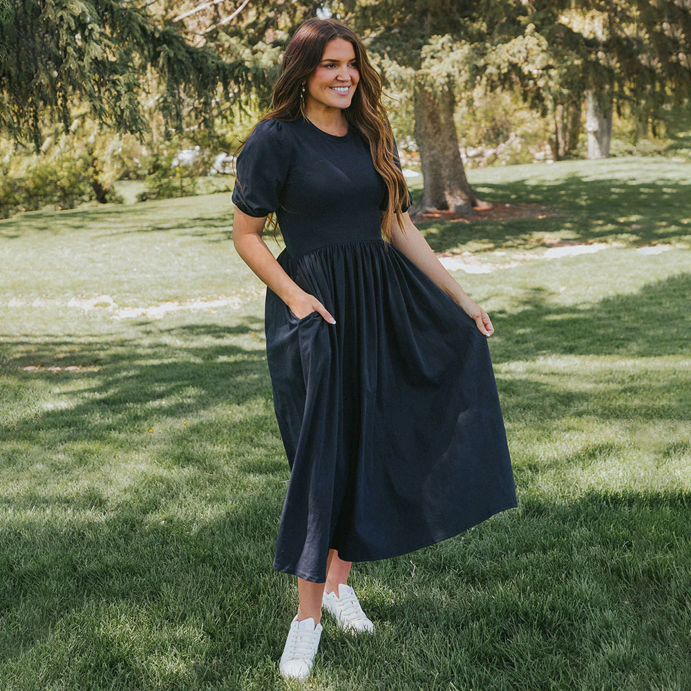 Lois Dress (Navy) - Image 9