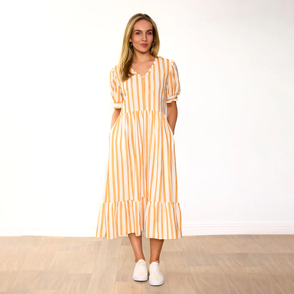 Lola Dress (Yellow Stripe) - Image 3
