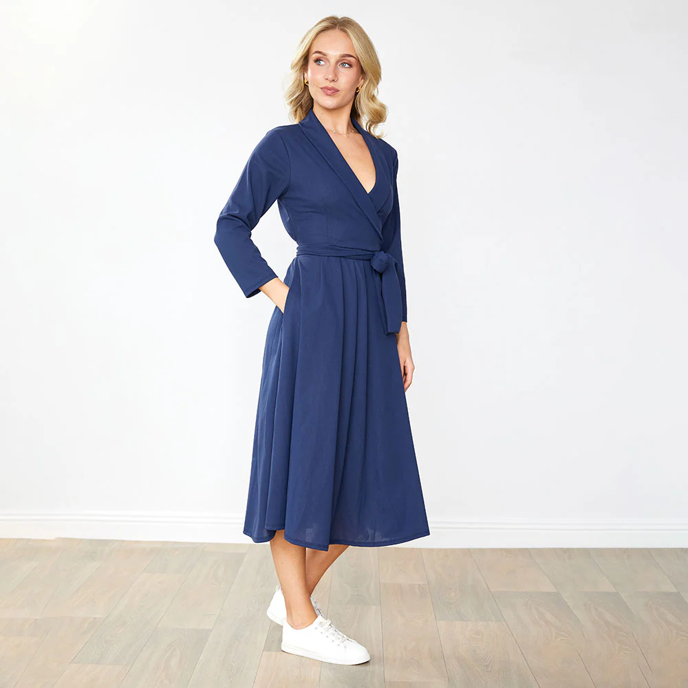 Lorene Dress (Navy) - Image 3