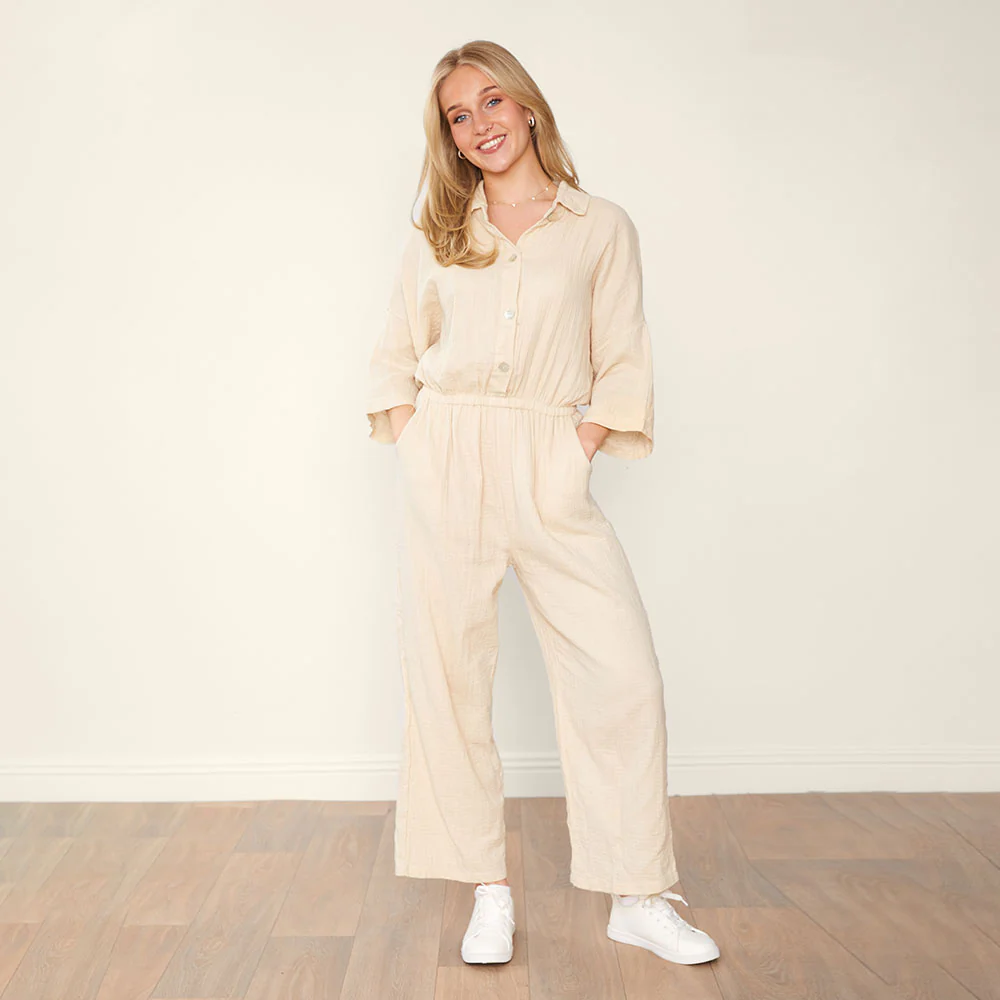 Lorna Jumpsuit (Cream) - Image 4