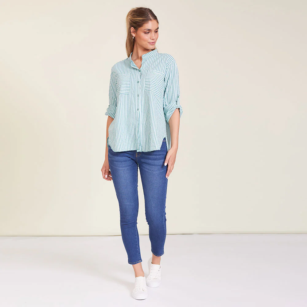 Louis Shirt (Green stripe) - Image 10