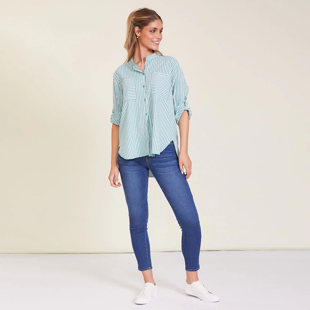 Louis Shirt (Green stripe) - Image 4