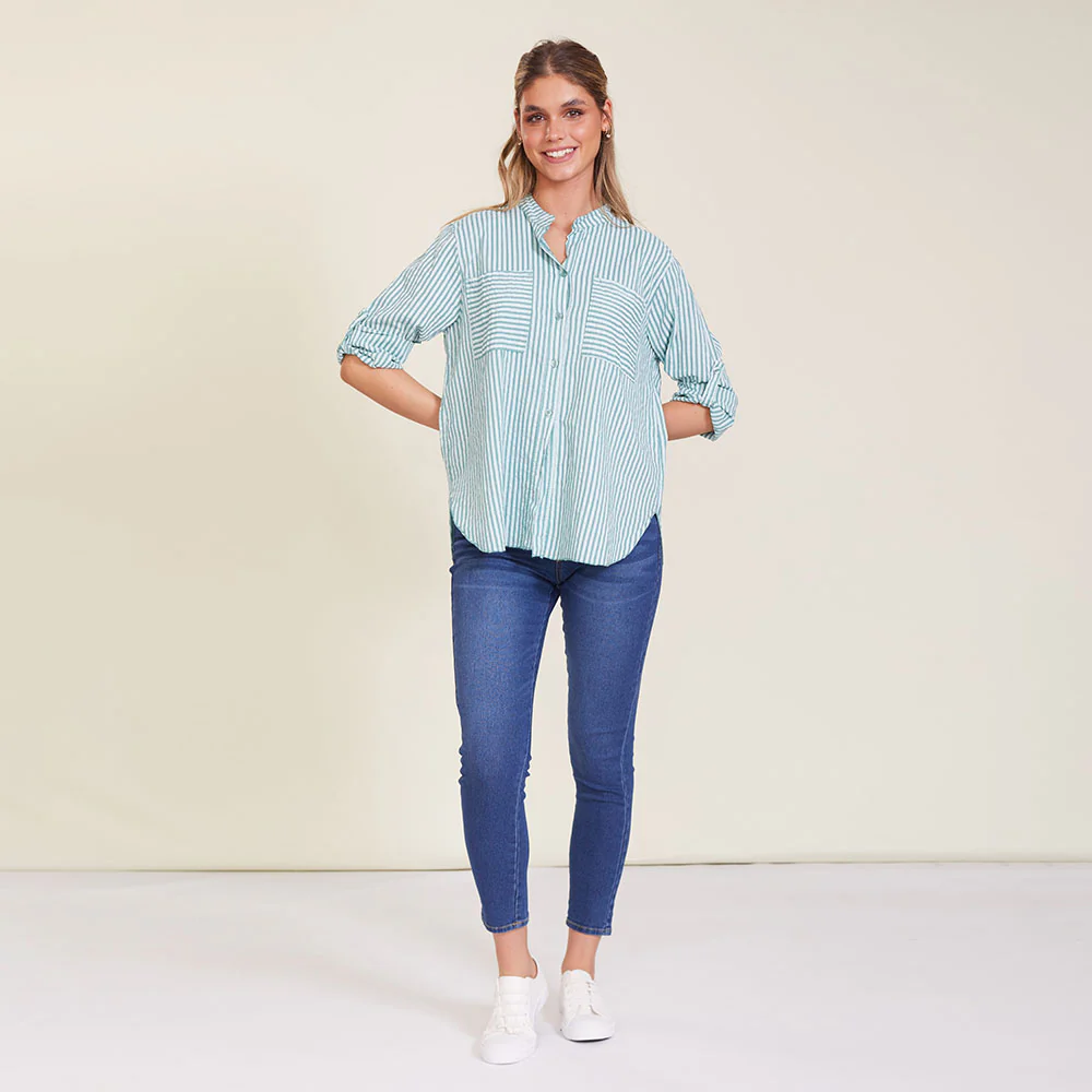 Louis Shirt (Green stripe) - Image 5