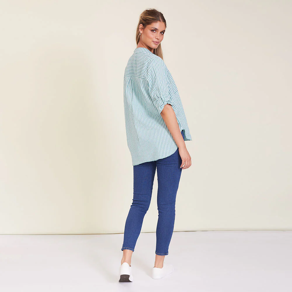 Louis Shirt (Green stripe) - Image 9