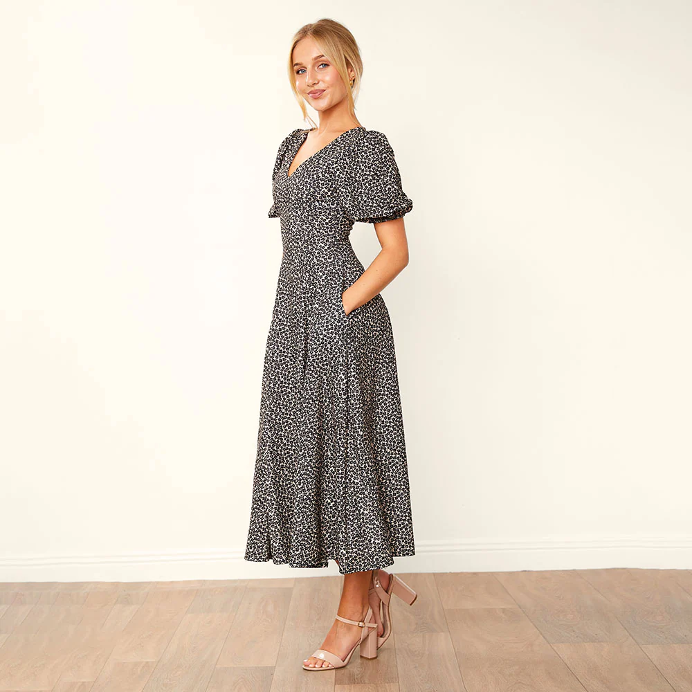 Lucy Dress (Black Daisy) - Image 3