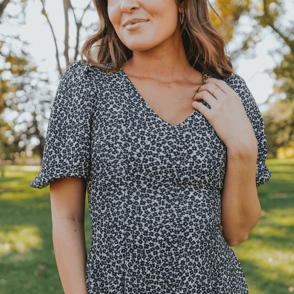 Lucy Dress (Black Daisy) - Image 5