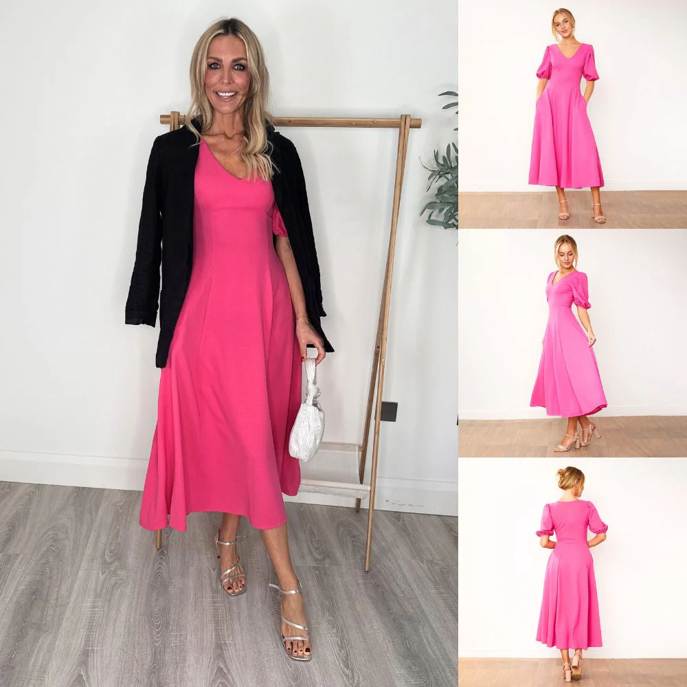 Lucy Dress (Fuchsia) - Image 2