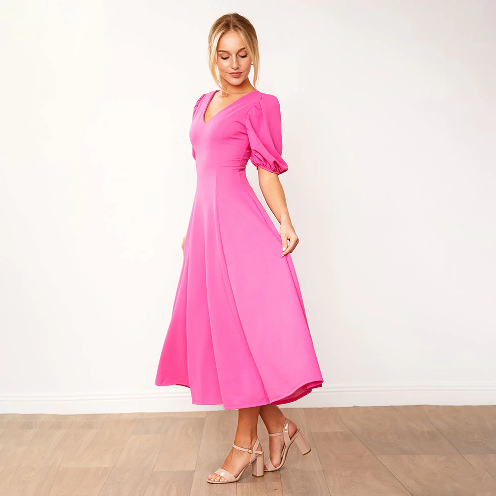 Lucy Dress (Fuchsia) - Image 7