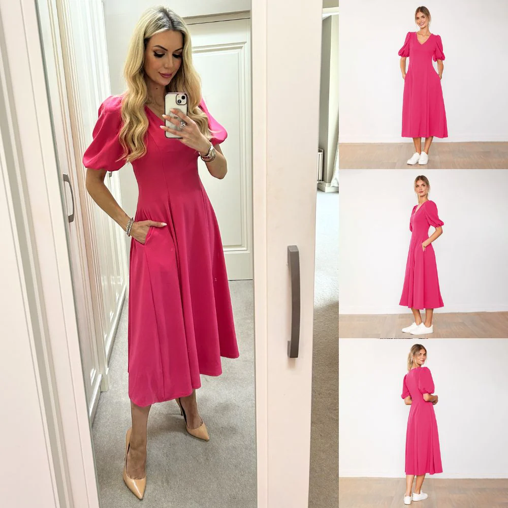 Lucy Dress (Fuchsia) - Image 9