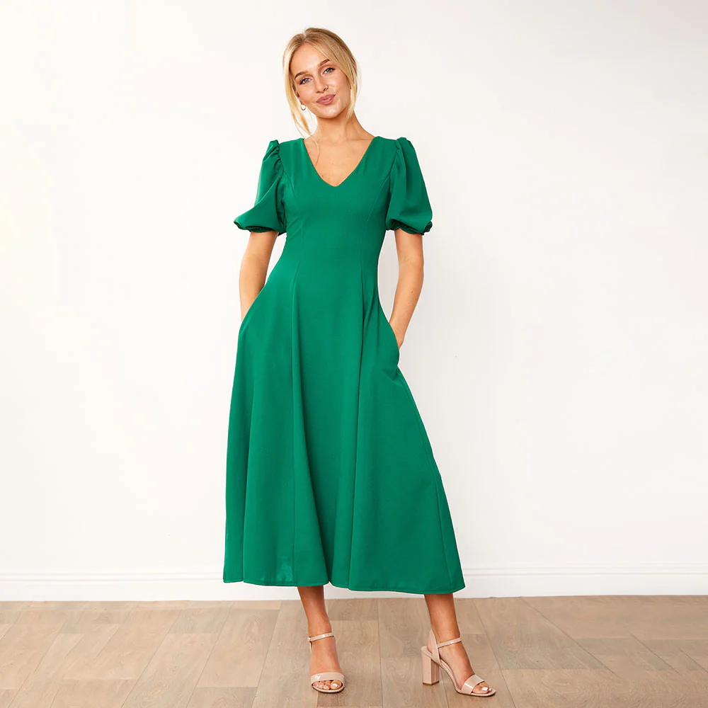 Lucy Dress (Green) - Image 4