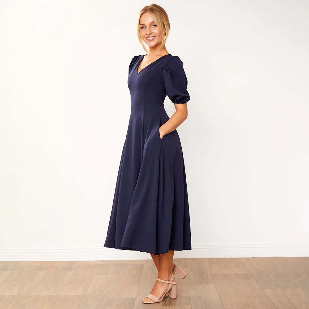 Lucy Dress (Navy) - Image 3