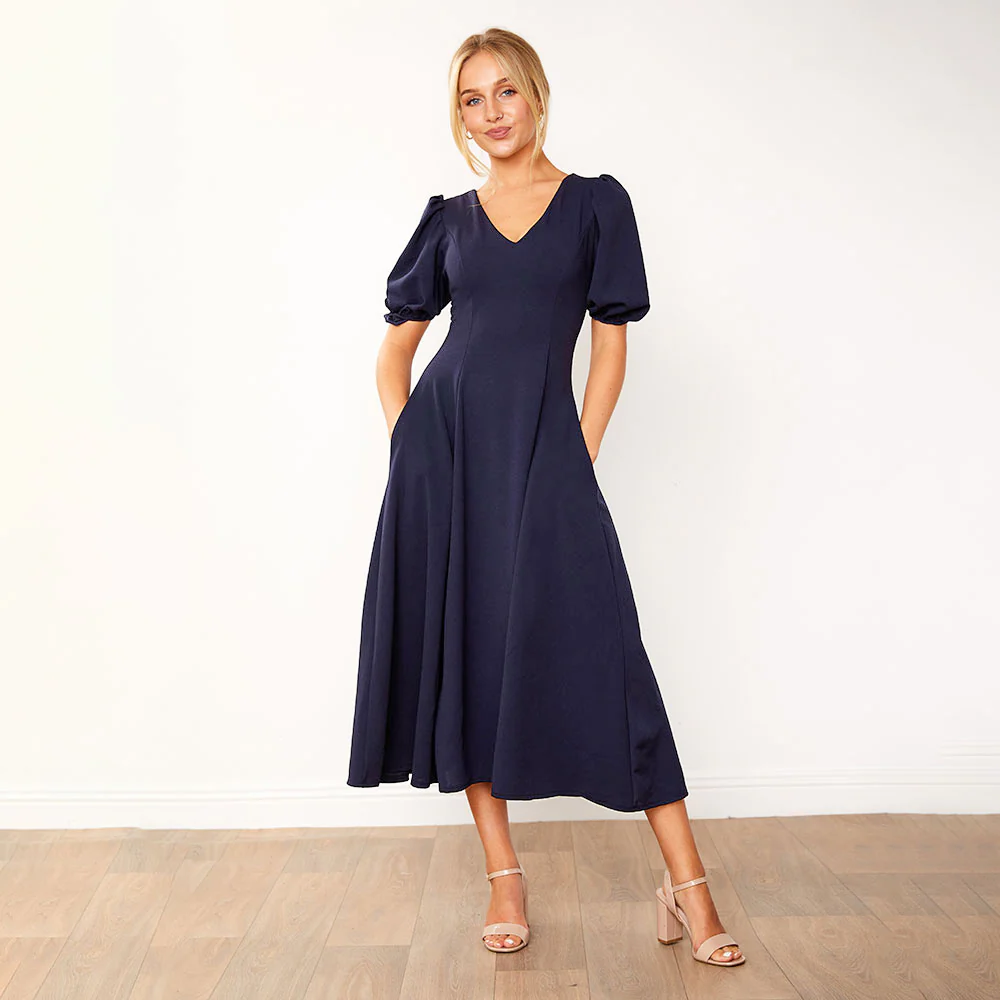 Lucy Dress (Navy) - Image 4