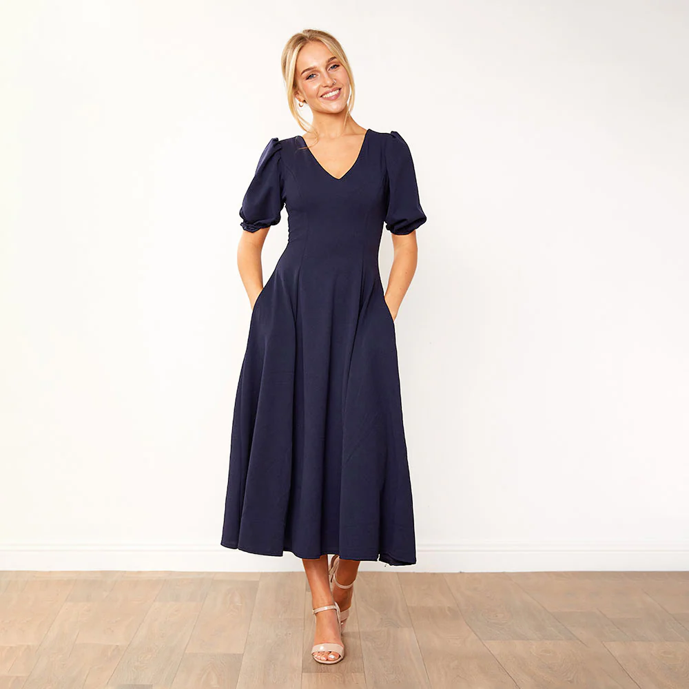 Lucy Dress (Navy) - Image 7
