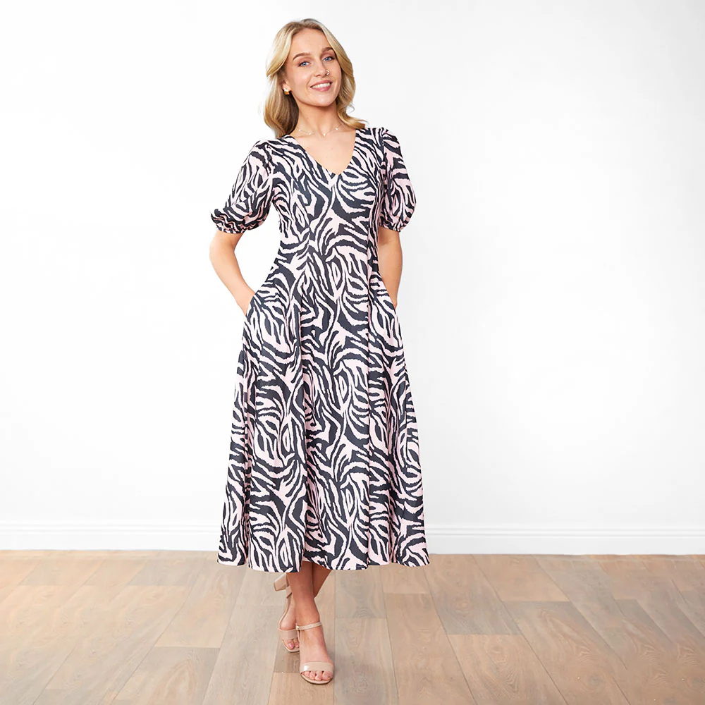 Lucy Dress (Pink Zebra) - Image 4