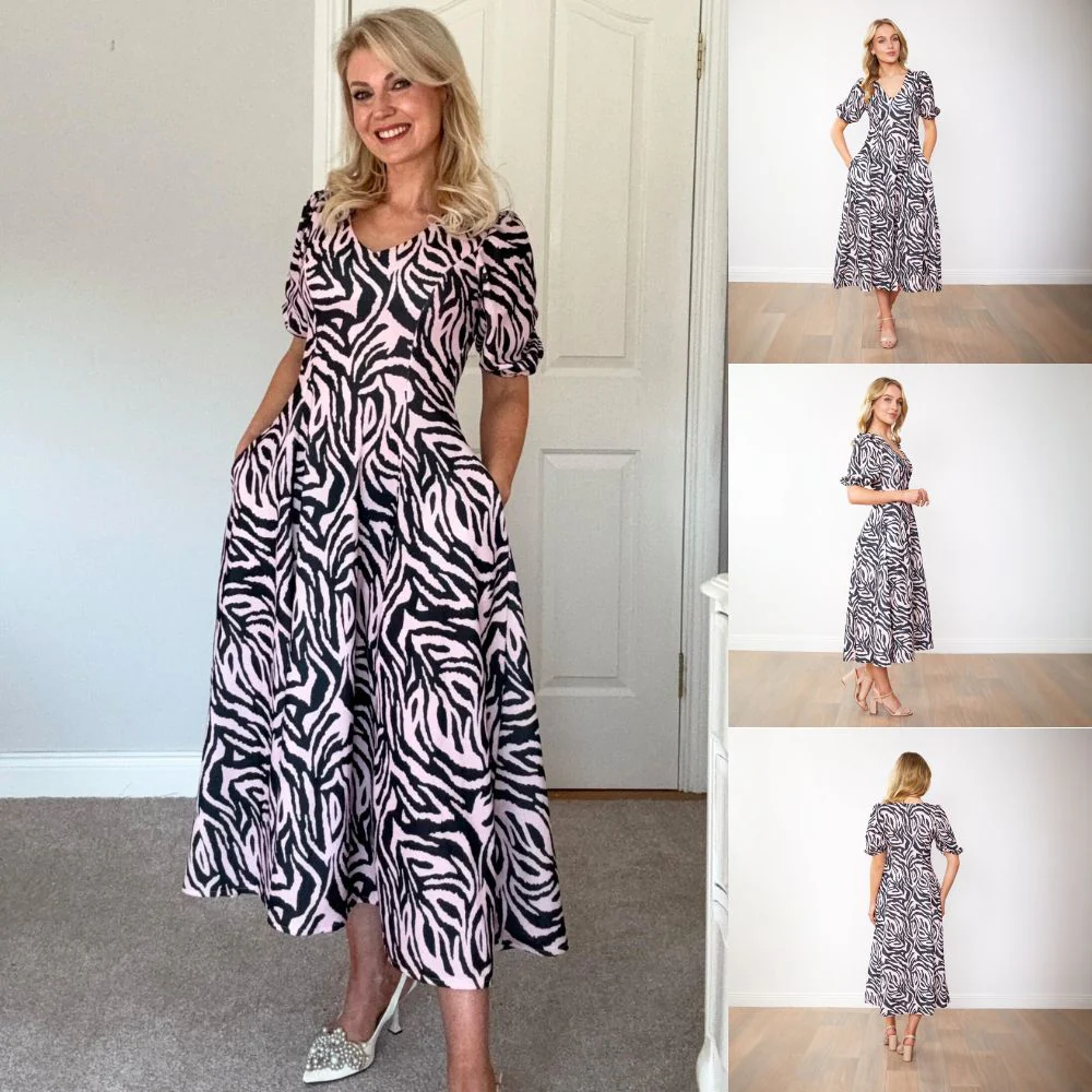 Lucy Dress (Pink Zebra) - Image 9