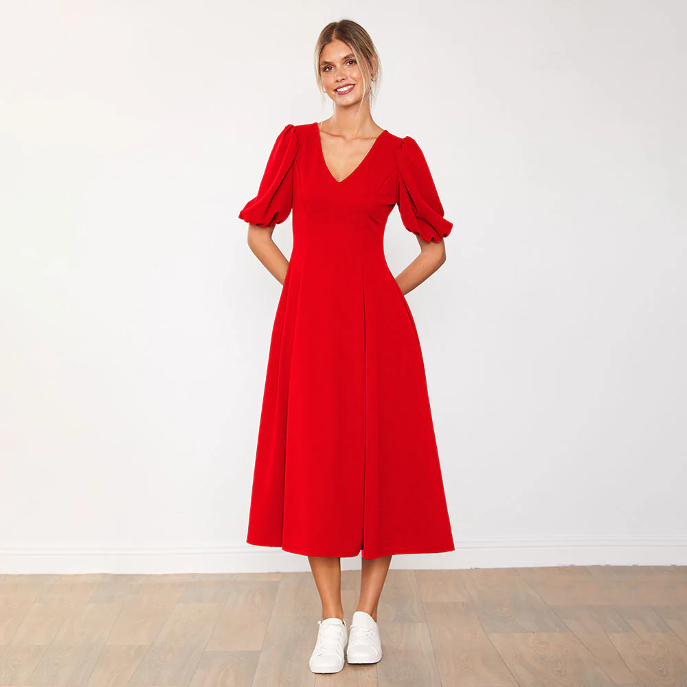 Lucy Dress (Red) - Image 3