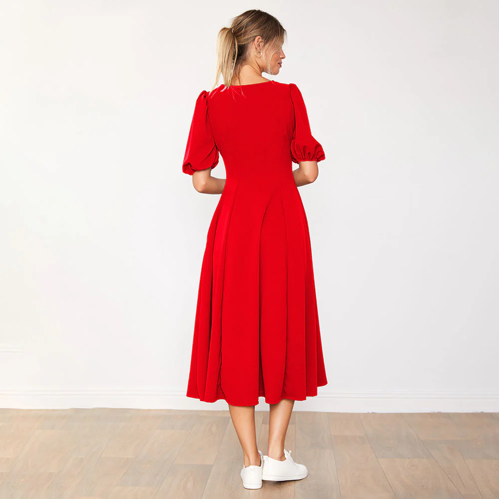 Lucy Dress (Red) - Image 6