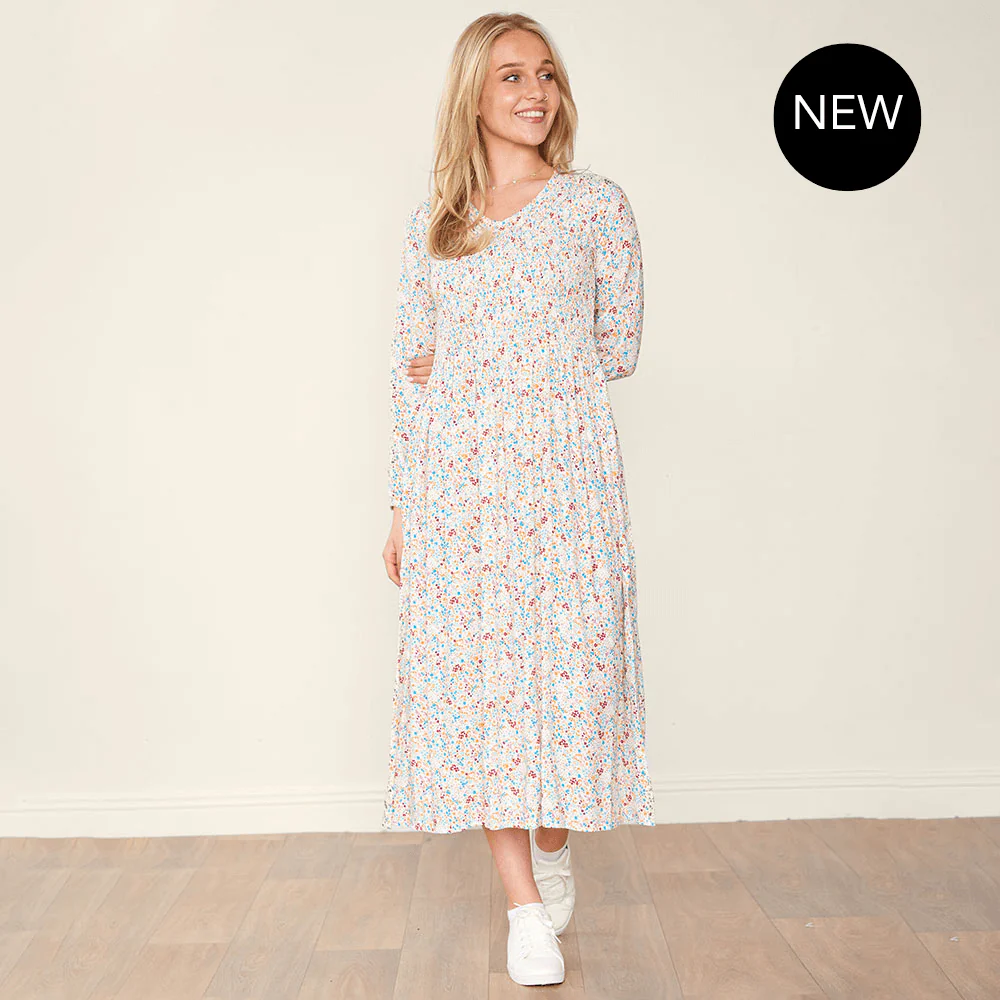 Lucy Dress (White Floral) - Image 2