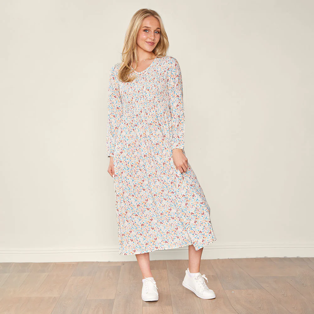Lucy Dress (White Floral) - Image 3