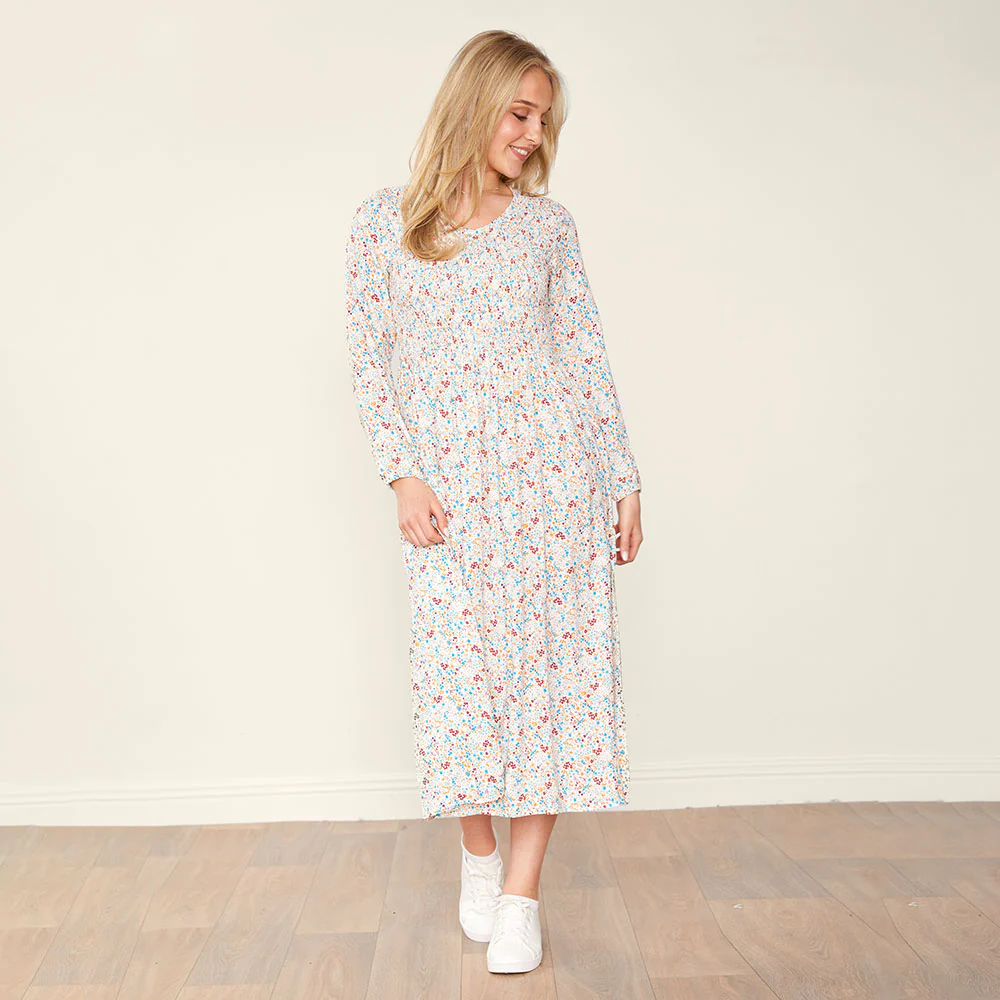 Lucy Dress (White Floral) - Image 4