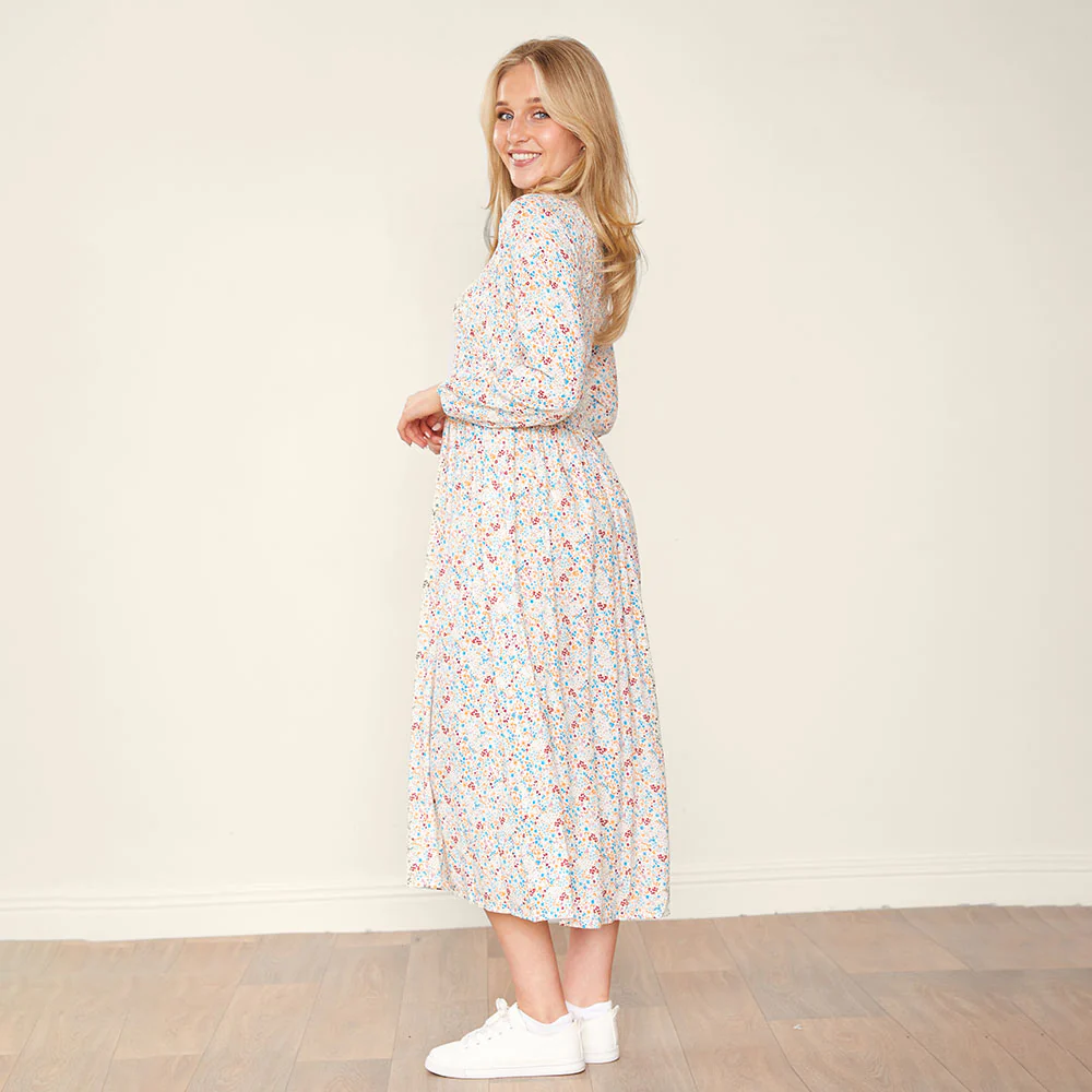 Lucy Dress (White Floral) - Image 5