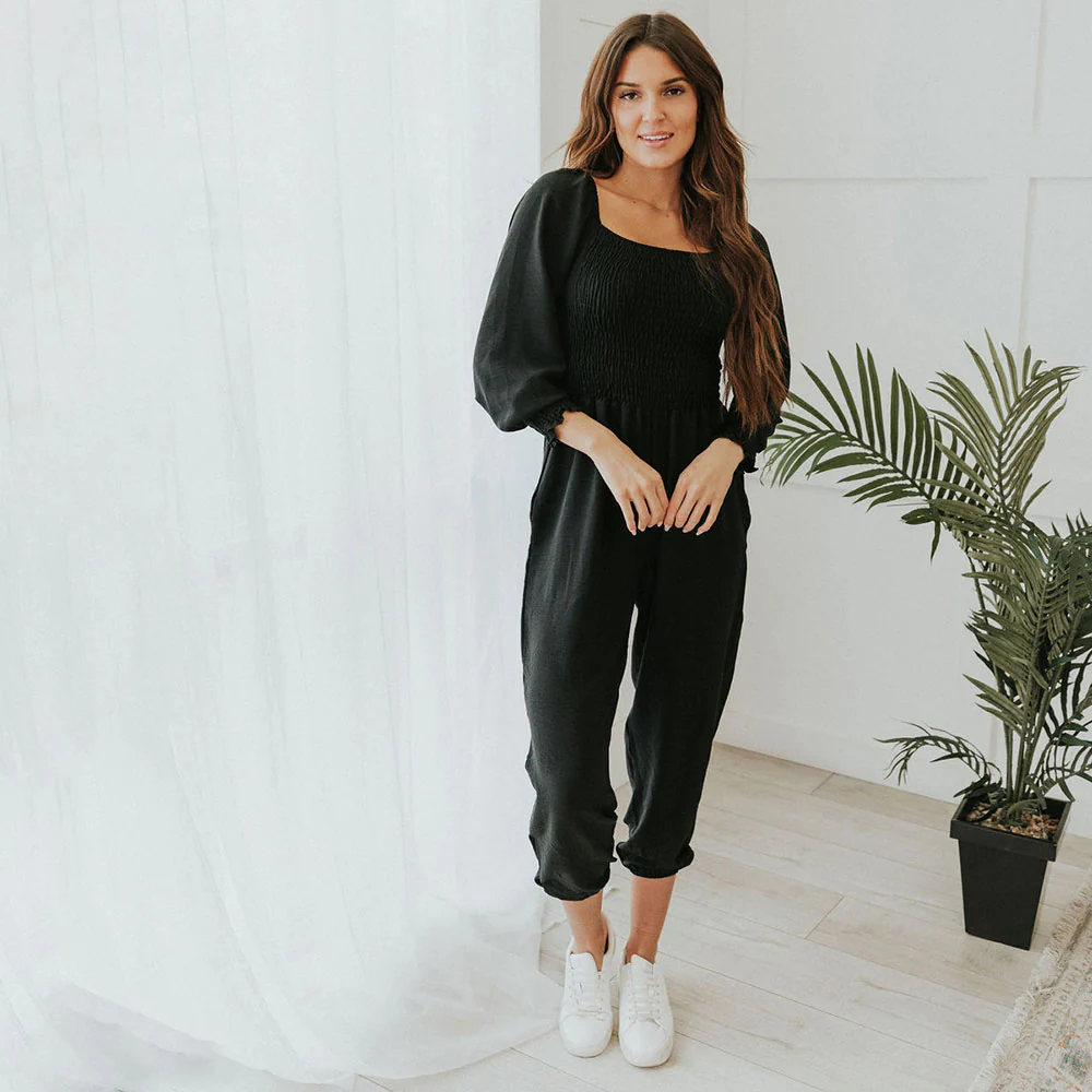 Luna Jumpsuit (Black) - Image 7