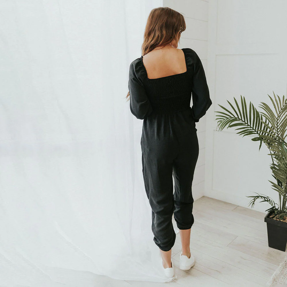 Luna Jumpsuit (Black) - Image 9