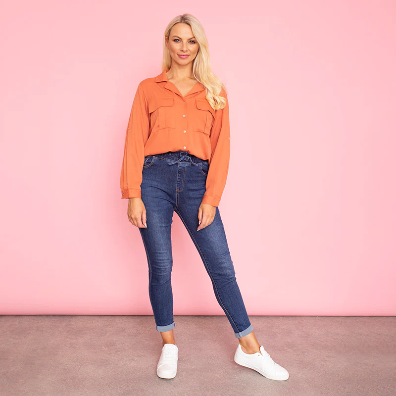 Elenor Pocket Shirt (Amber) - Image 2