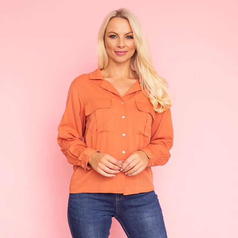 Elenor Pocket Shirt (Amber) - Image 3
