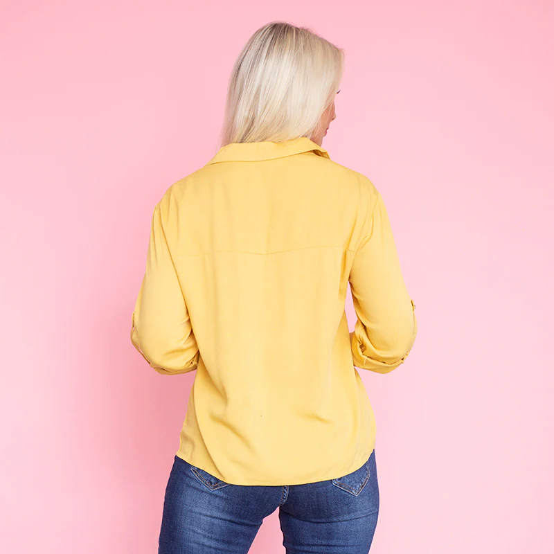 Elenor Pocket Shirt (Mustard) - Image 4