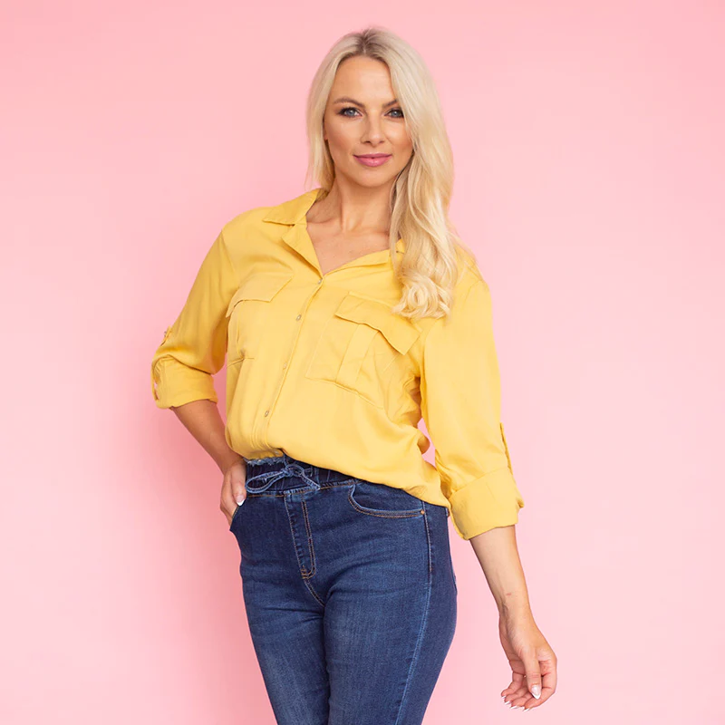 Elenor Pocket Shirt (Mustard) - Image 7