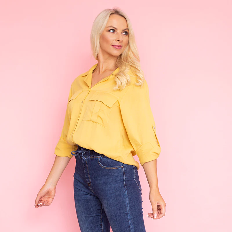 Elenor Pocket Shirt (Mustard) - Image 9