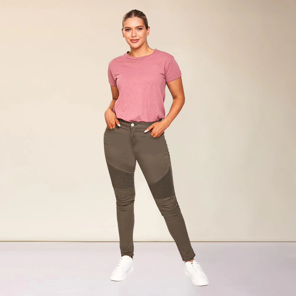 Cameron Biker Trousers (Khaki) - Image 3