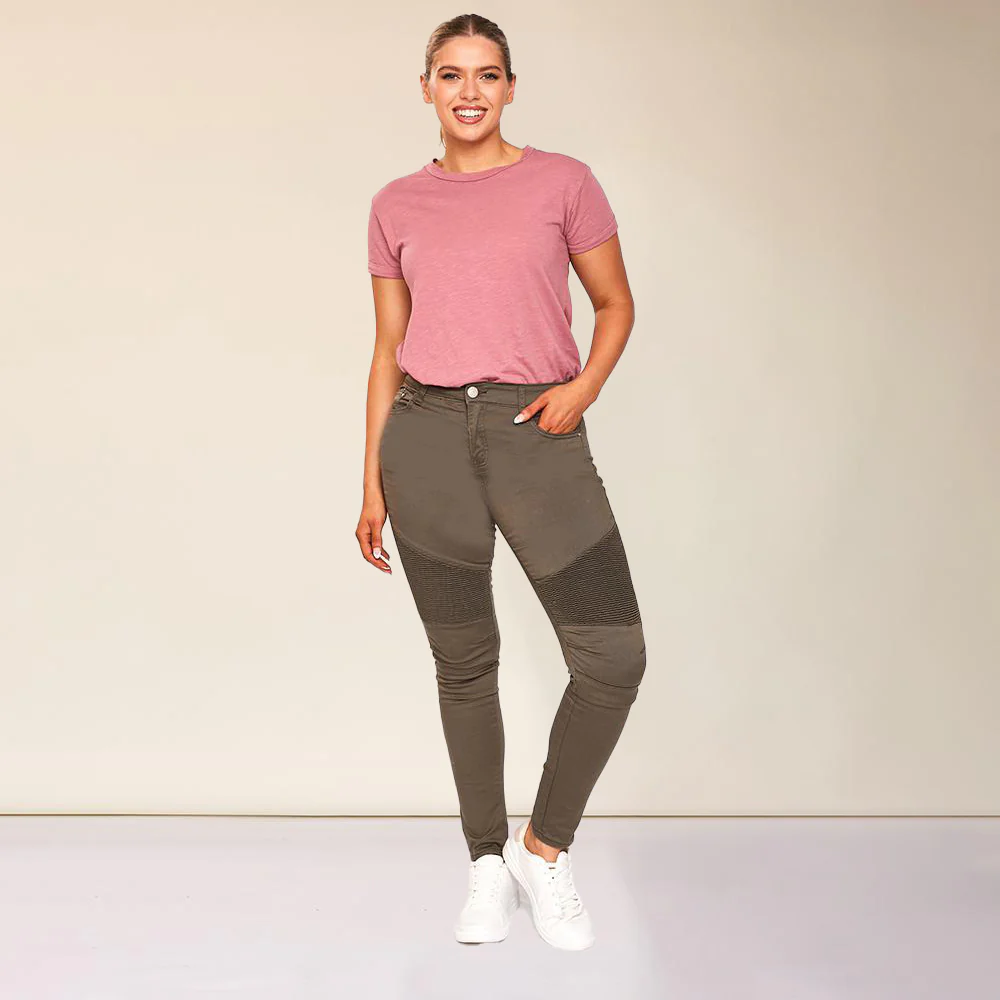 Cameron Biker Trousers (Khaki) - Image 4