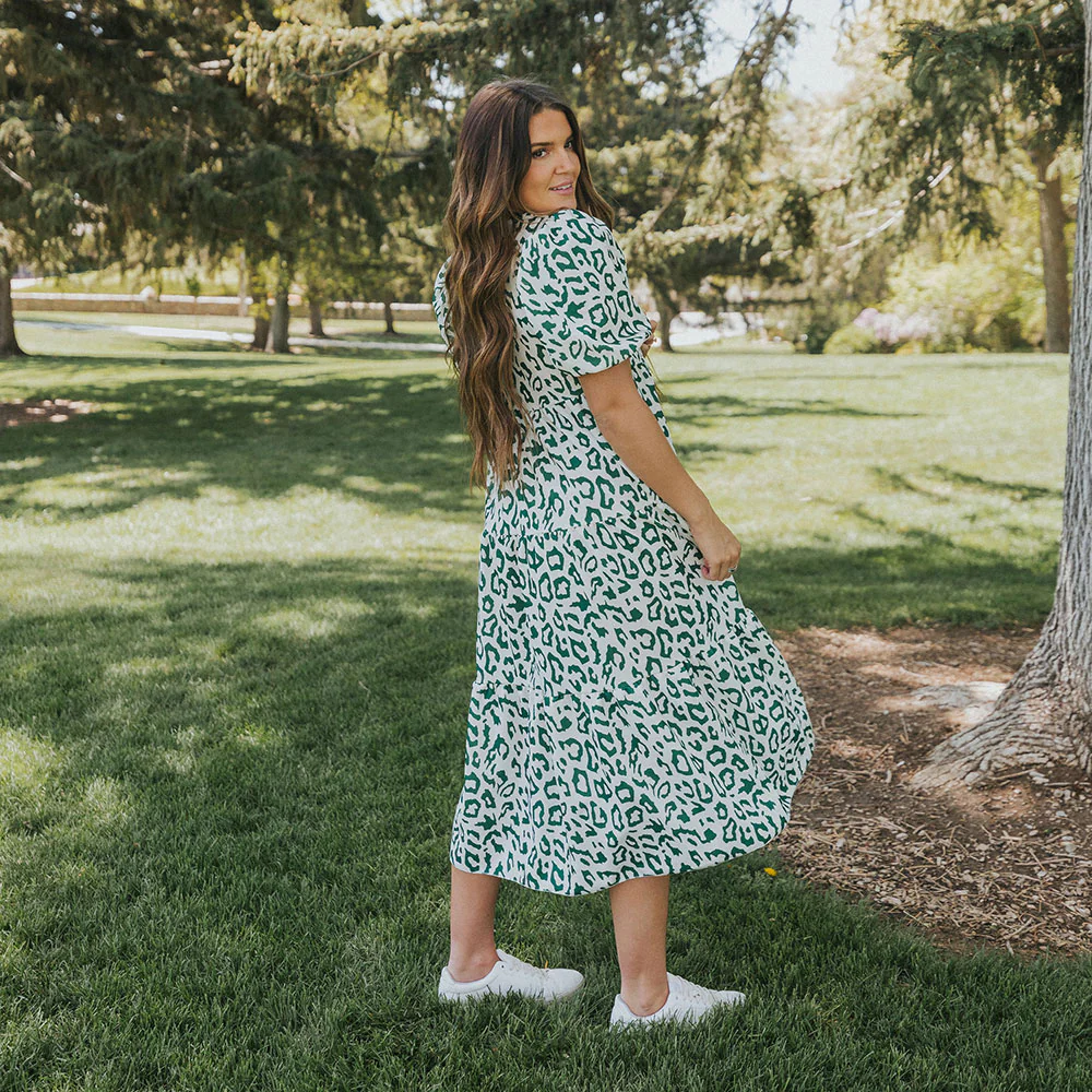 Mabel Dress (Leopard Green) - Image 2