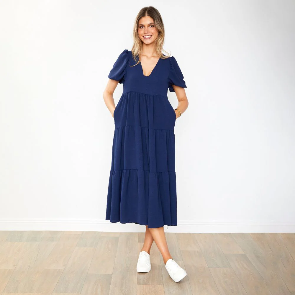 Mabel Dress (Navy) - Image 3
