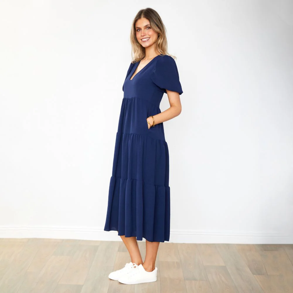 Mabel Dress (Navy) - Image 5