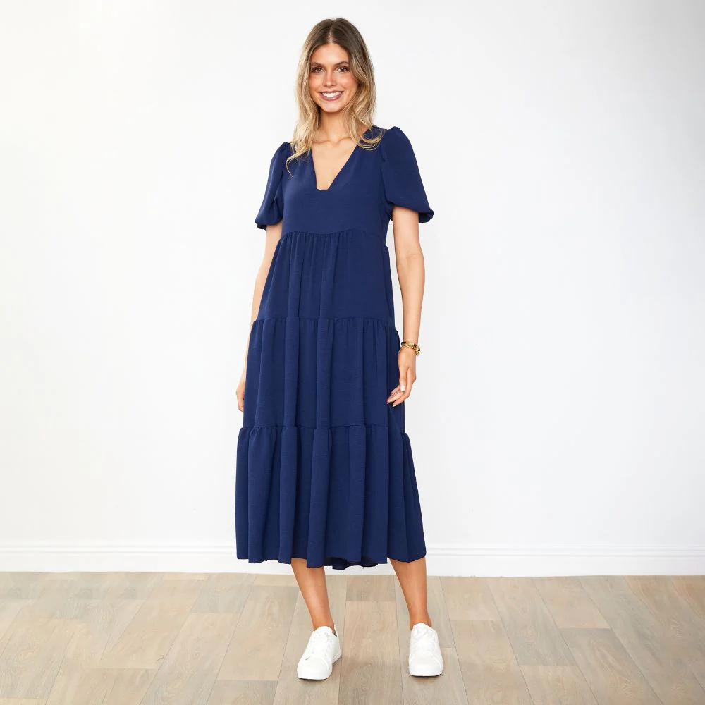 Mabel Dress (Navy) - Image 6
