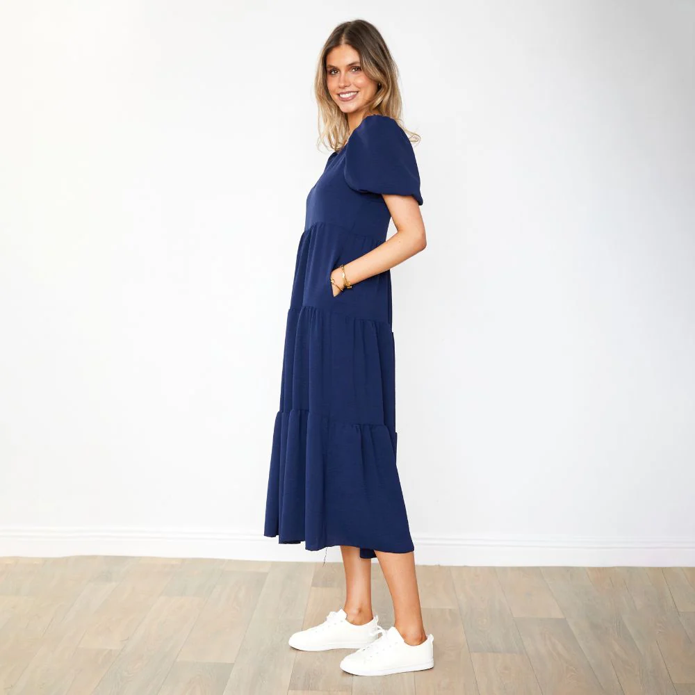Mabel Dress (Navy) - Image 7