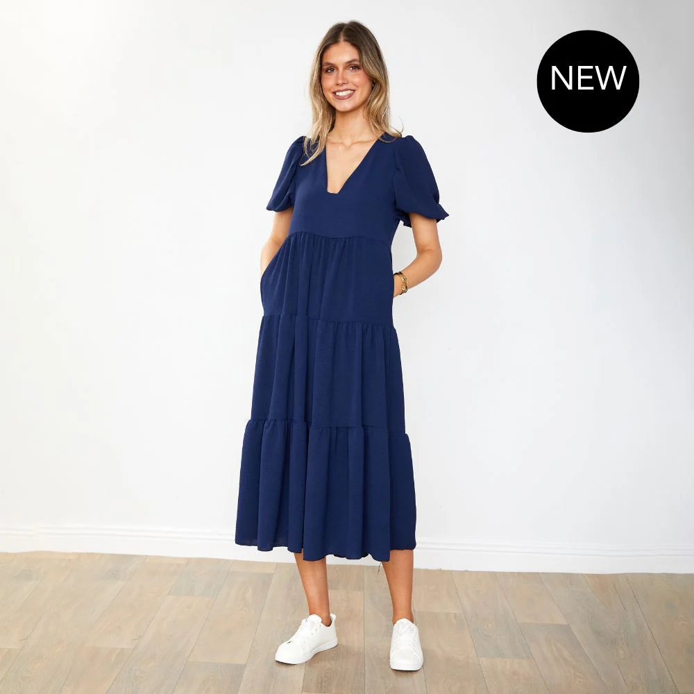 Mabel Dress (Navy) - Image 9