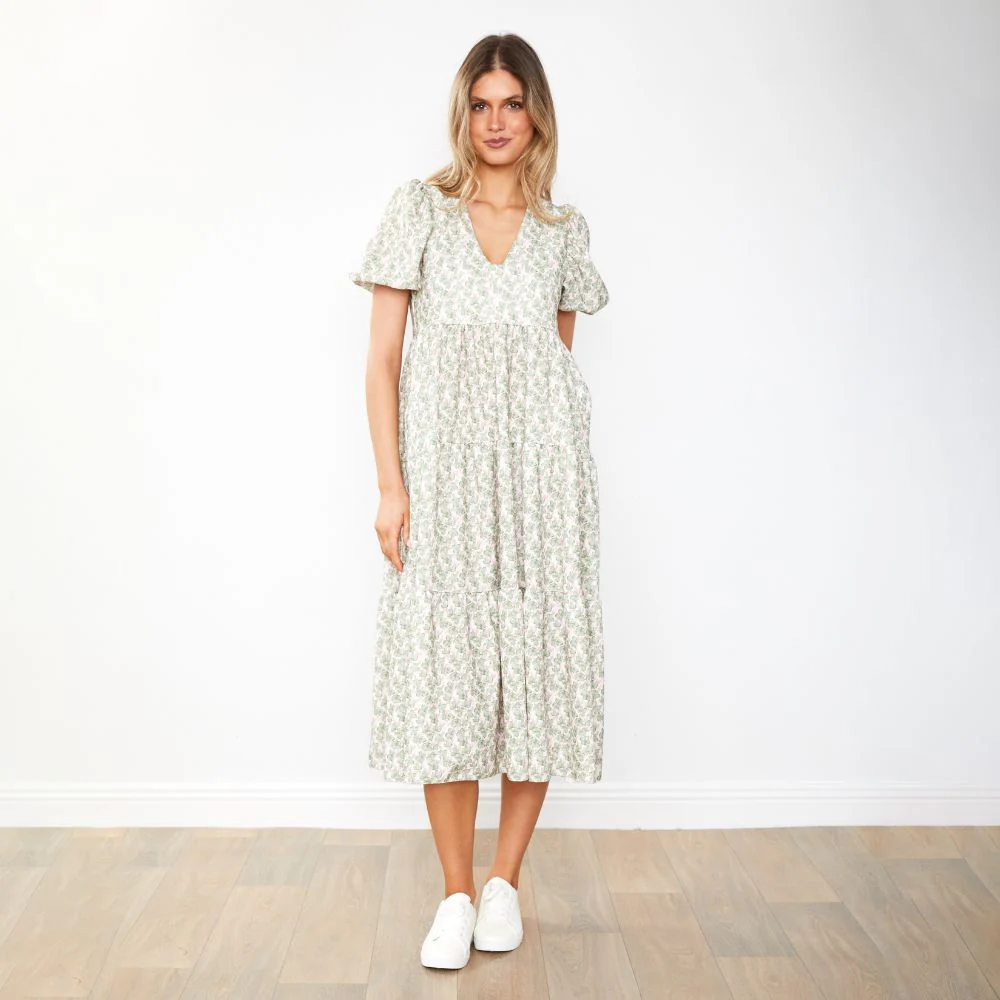 Mabel Dress (Orchid Green) - Image 3