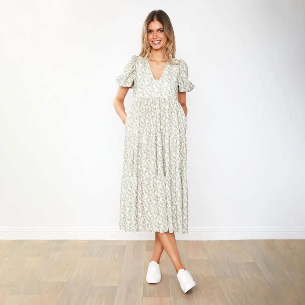 Mabel Dress (Orchid Green) - Image 4