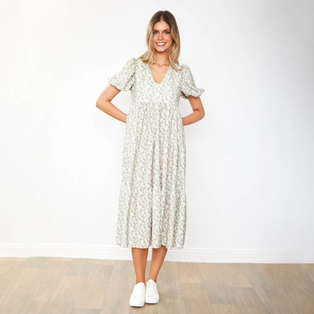 Mabel Dress (Orchid Green) - Image 6