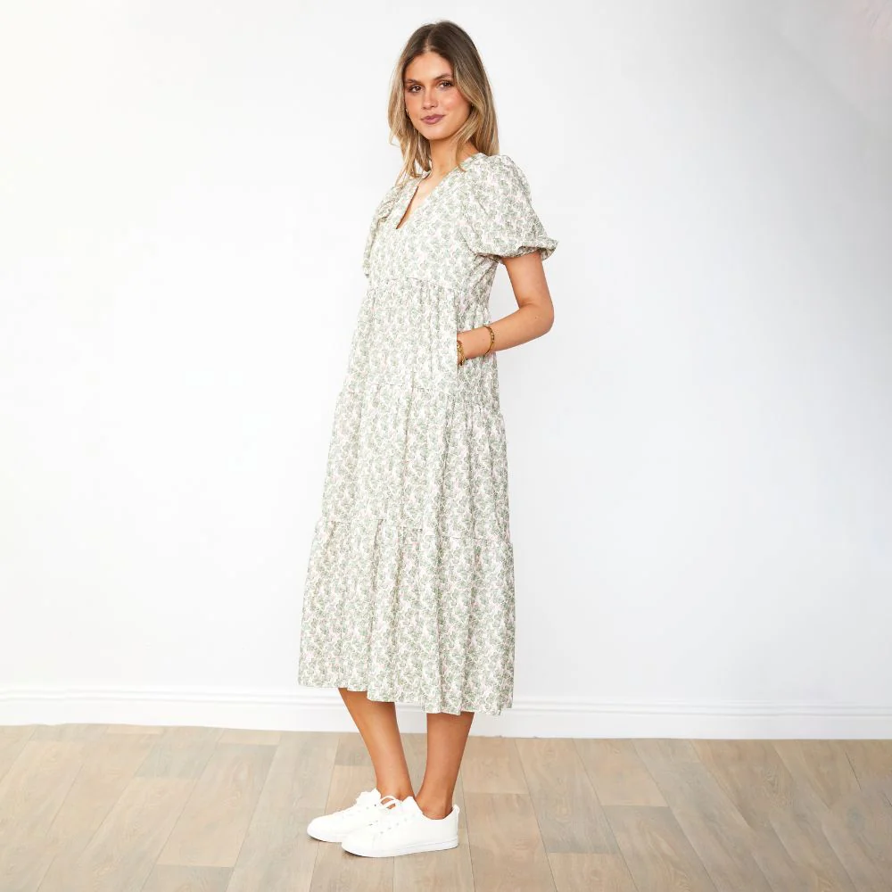 Mabel Dress (Orchid Green) - Image 9