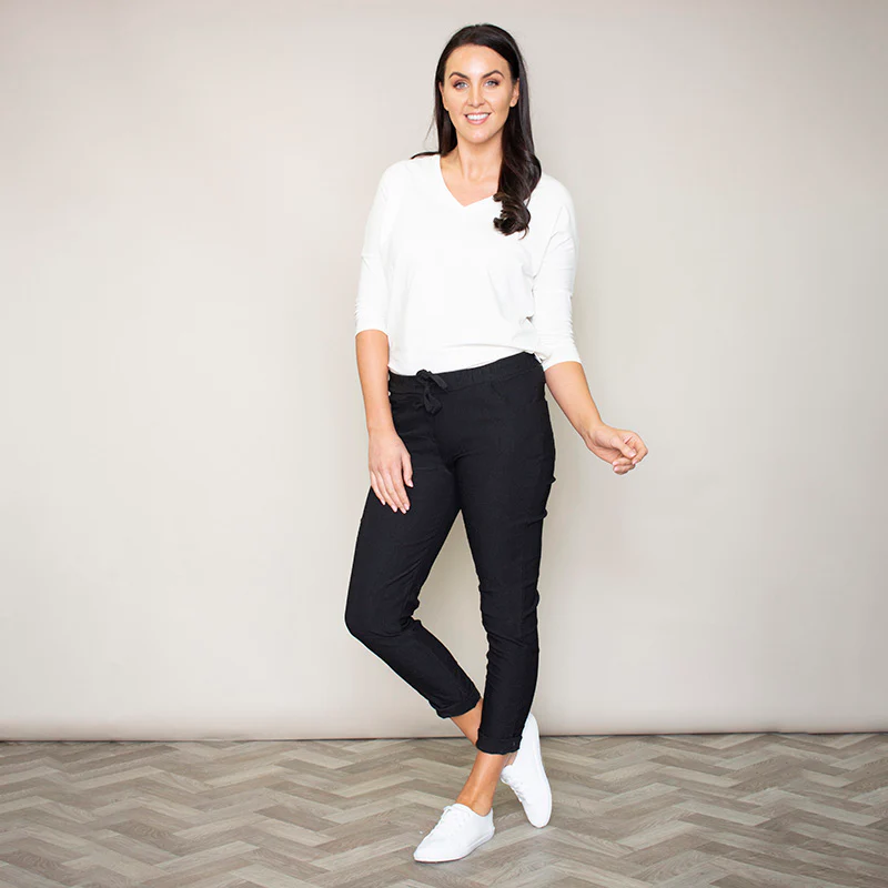 Maddie Stretch Trouser (Black) - Image 10