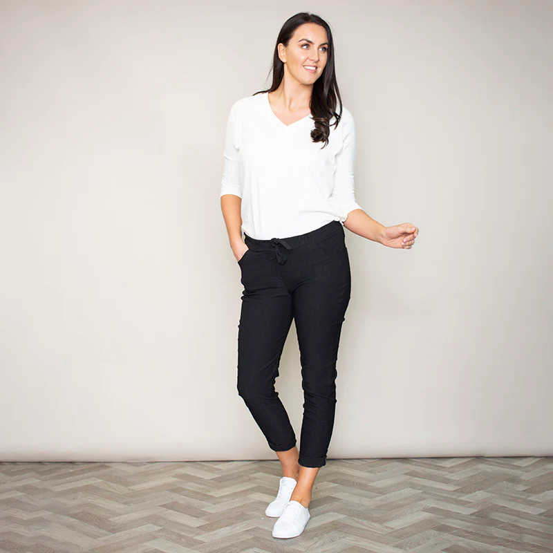 Maddie Stretch Trouser (Black) - Image 2