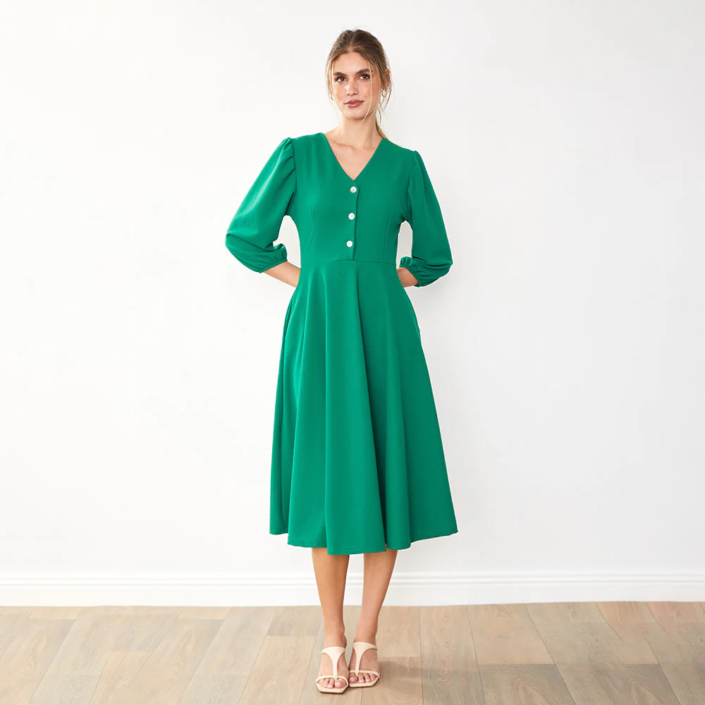 Maisy Dress (Green) - Image 3