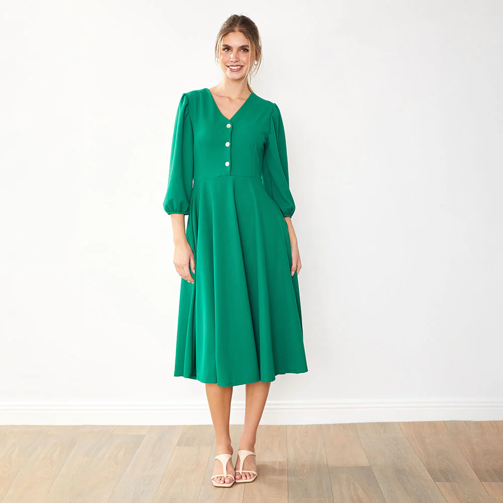 Maisy Dress (Green) - Image 4
