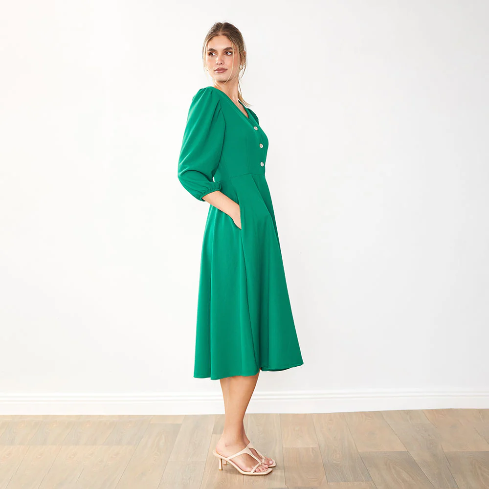Maisy Dress (Green) - Image 6