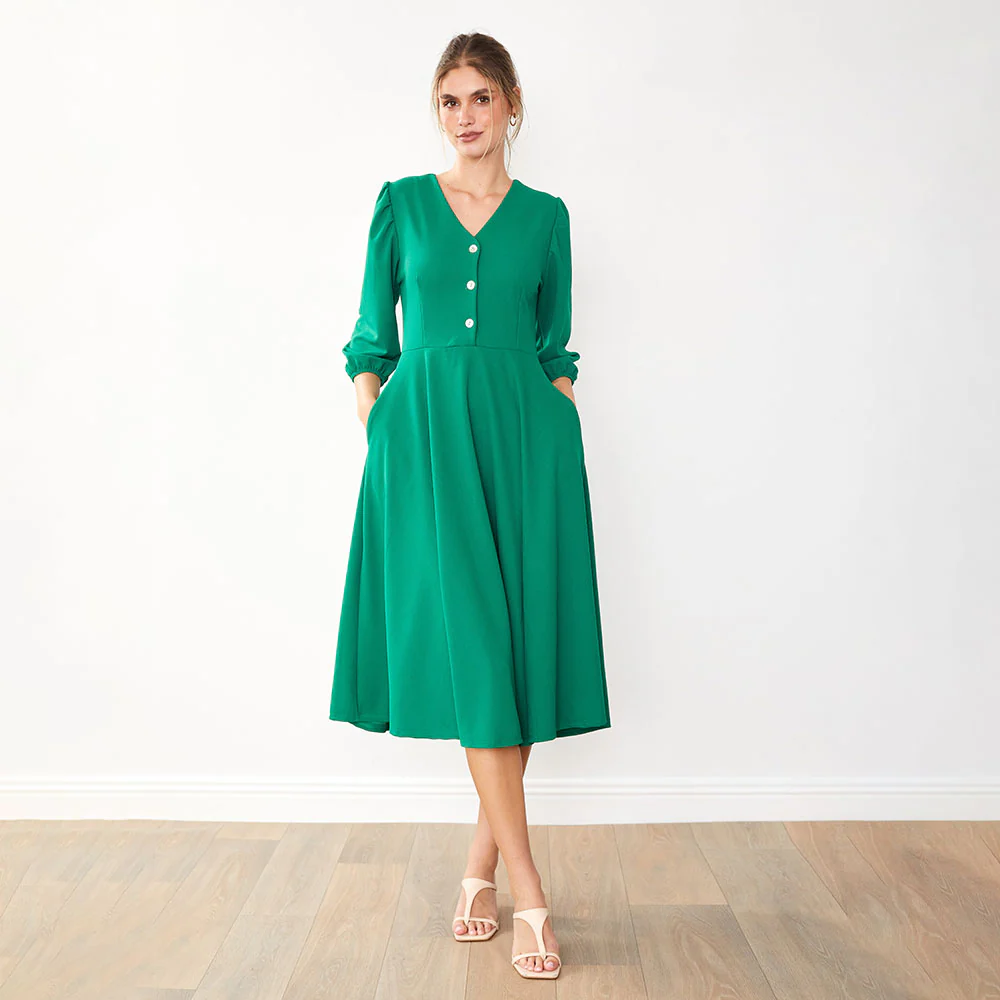 Maisy Dress (Green) - Image 8